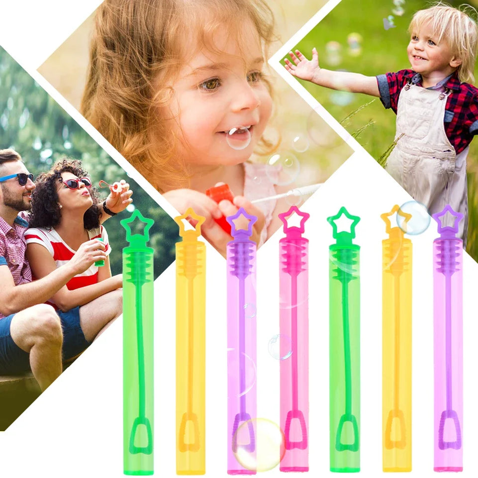 24/12/6pcs DIY Multicolour Star Bubble Wand Soap Bottle Tube Kids Toy for Party Birthday Wedding Decoration Gift Shower Supplies